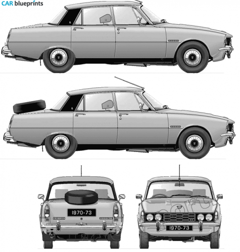 1973 Rover P6 2000TC Series II Sedan blueprint